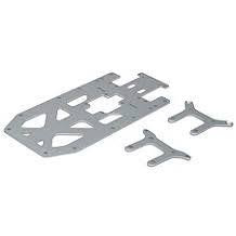 LOSB0900B LOSI MLST/2 MRAM Upper Chassis Plate Set (Black)